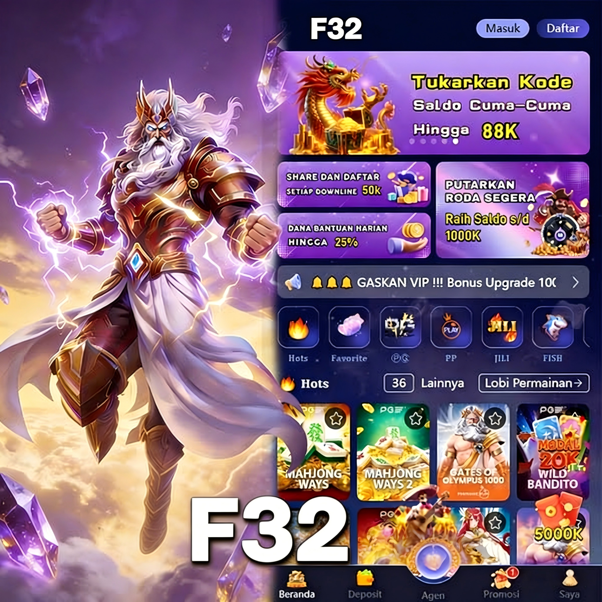 F32 - Situs Resmi Slot Online dan Pilihan Game PG Soft